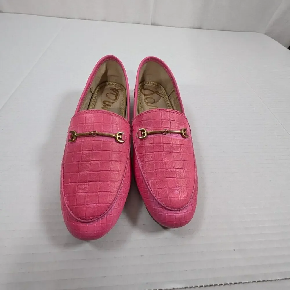 Girls Sam Edelman Loraine Loafer Size 4 Pink Preppy Barbie Comfort Horse Bit